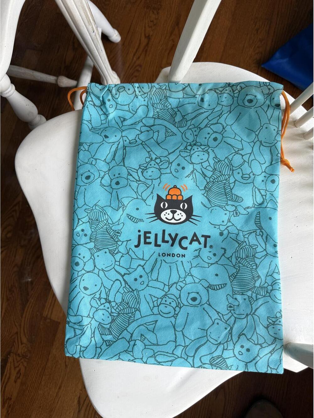 Jellycat London Blue Drawstring Plush Toy Storage Bag
